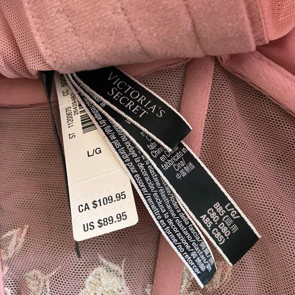 victoria's secret Unlined Rose Embroidered Corset Top - Dusty Rose Embroidered - Picture 4 of 4